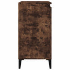 Comodini 2 pz Rovere Fumo 40x35x70 cm in Legno Multistrato