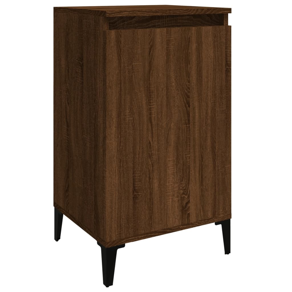 Comodini 2 pz Rovere Marrone 40x35x70 cm in Legno Multistrato