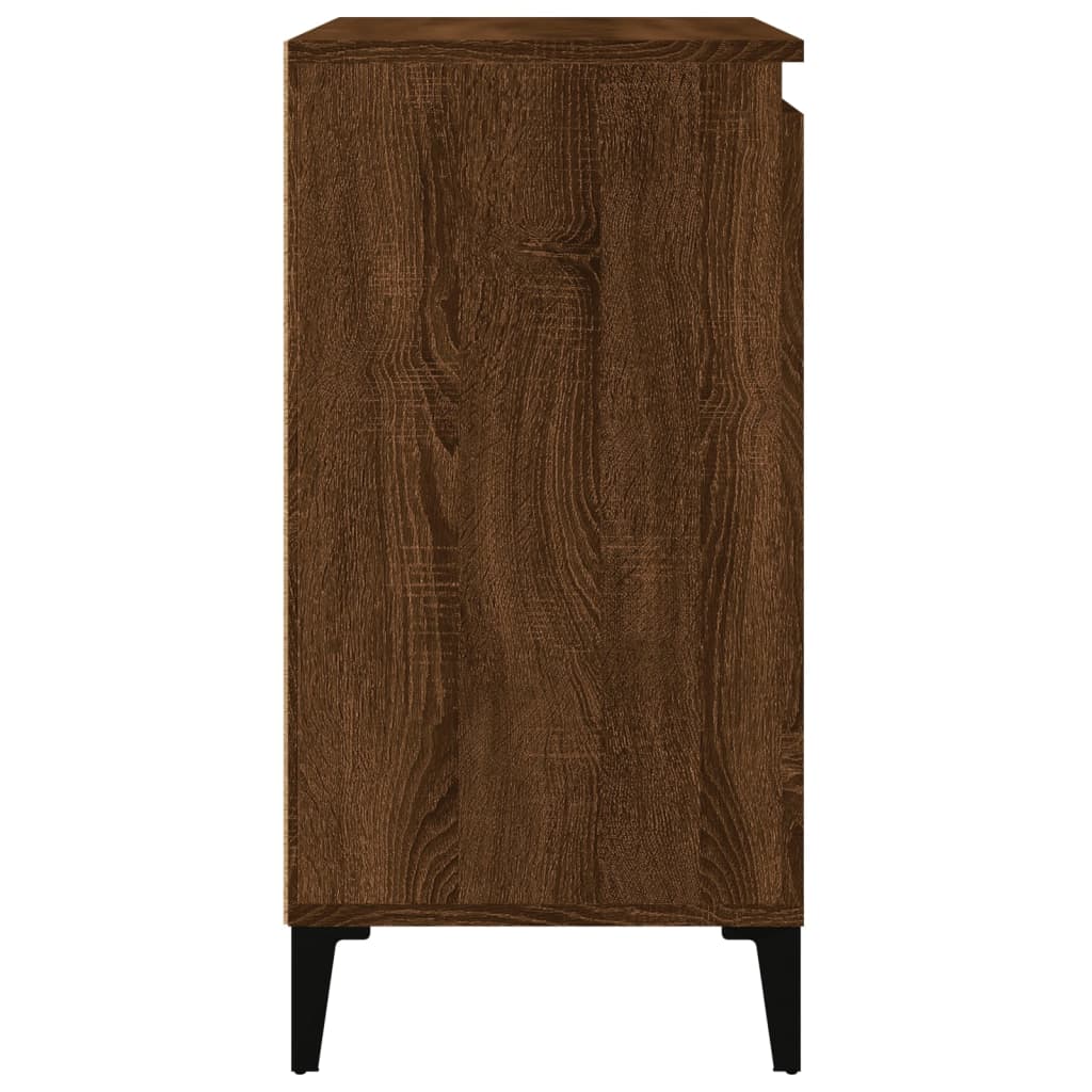 Comodini 2 pz Rovere Marrone 40x35x70 cm in Legno Multistrato