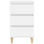 Comodino Bianco 40x35x70 cm in Legno Multistrato