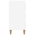 Comodino Bianco 40x35x70 cm in Legno Multistrato