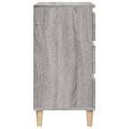 Comodino Grigio Sonoma 40x35x70 cm in Legno Multistrato