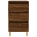 Comodino Rovere Marrone 40x35x70 cm in Legno Multistrato