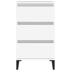 Comodino Bianco 40x35x70 cm in Legno Multistrato
