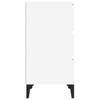 Comodino Bianco 40x35x70 cm in Legno Multistrato