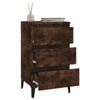 Comodino Rovere Fumo 40x35x70 cm Legno Multistrato