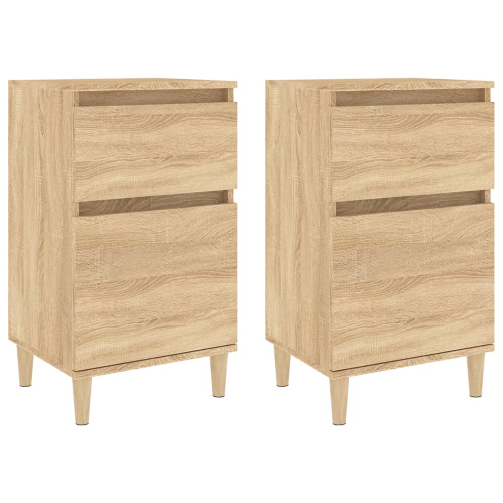 Comodini 2pz Rovere Sonoma 40x35x70 cm