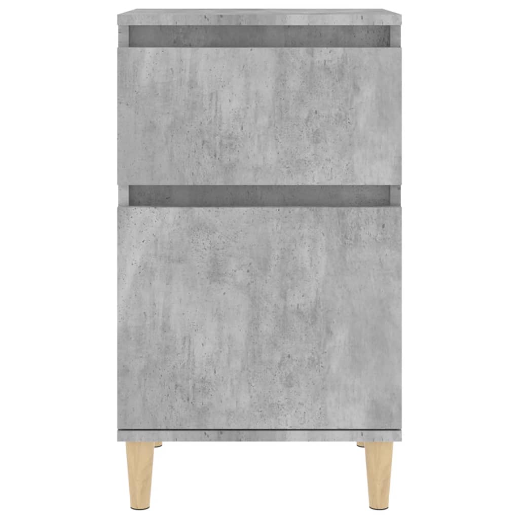 Comodini 2 pz Grigio Cemento 40x35x70 cm