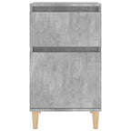 Comodini 2 pz Grigio Cemento 40x35x70 cm
