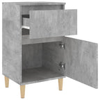Comodini 2 pz Grigio Cemento 40x35x70 cm