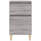 Comodini 2 pz Grigio Sonoma 40x35x70 cm