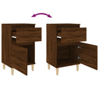 Comodini 2pz Rovere Marrone 40x35x70 cm