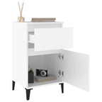 Comodini 2pz Bianchi 40x35x70 cm