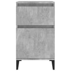 Comodini 2 pz Grigio Cemento 40x35x70 cm