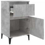 Comodini 2 pz Grigio Cemento 40x35x70 cm
