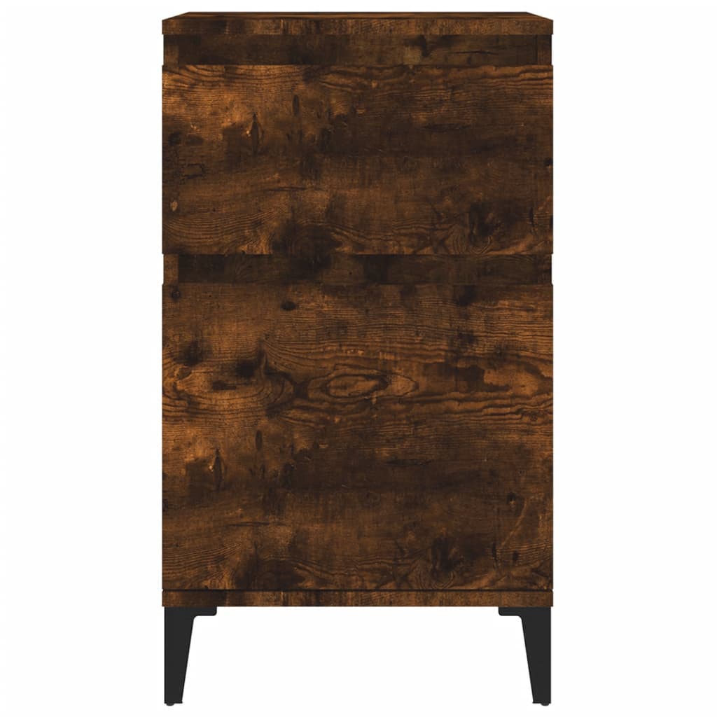 Comodini 2pz Rovere Fumo 40x35x70 cm