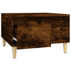 Tavolino da Salotto Rovere Fumo 55x55x36,5 cm Legno Multistrato