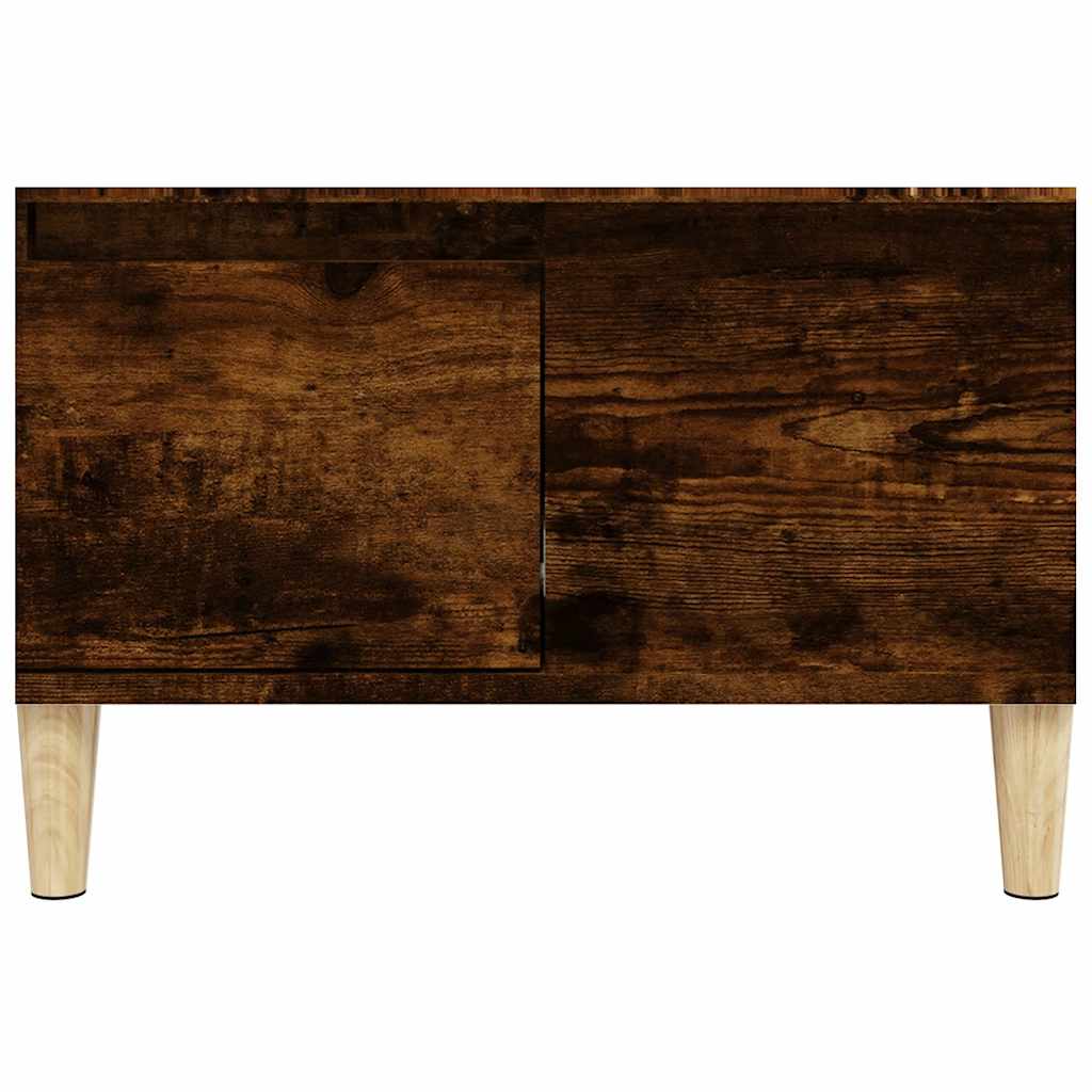 Tavolino da Salotto Rovere Fumo 55x55x36,5 cm Legno Multistrato
