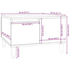 Tavolino da Salotto Rovere Fumo 55x55x36,5 cm Legno Multistrato