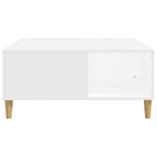 Tavolino da Salotto Bianco 80x80x36,5 cm in Legno Multistrato