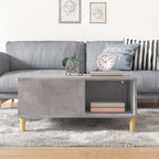 Tavolino Salotto Grigio Cemento 80x80x36,5 cm Legno Multistrato