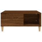 Tavolino Salotto Rovere Marrone 80x80x36,5 cm Legno Multistrato