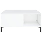 Tavolino da Salotto Bianco 80x80x36,5 cm in Legno Multistrato
