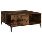 Tavolino da Salotto Rovere Fumo 80x80x36,5 cm Legno Multistrato