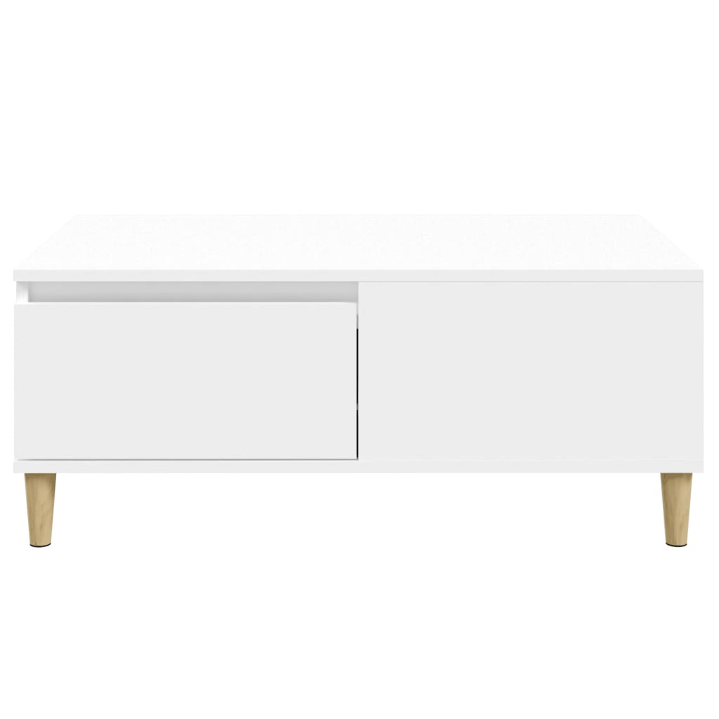 Tavolino da Salotto Bianco 90x50x36,5 cm in Legno Multistrato