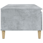 Tavolino Salotto Grigio Cemento 90x50x36,5 cm Legno Multistrato