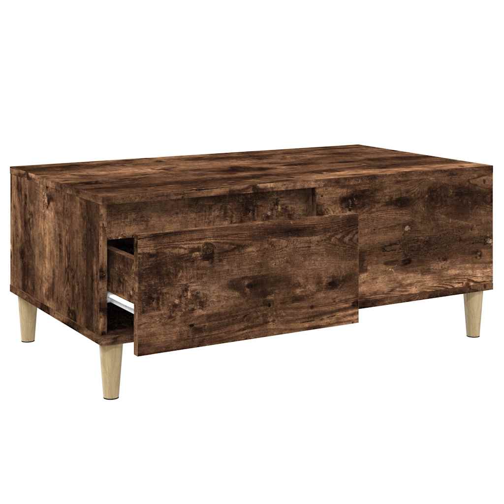 Tavolino da Salotto Rovere Fumo 90x50x36,5 cm Legno Multistrato