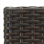 Sgabelli da Bar 2 pz in Polyrattan Marrone
