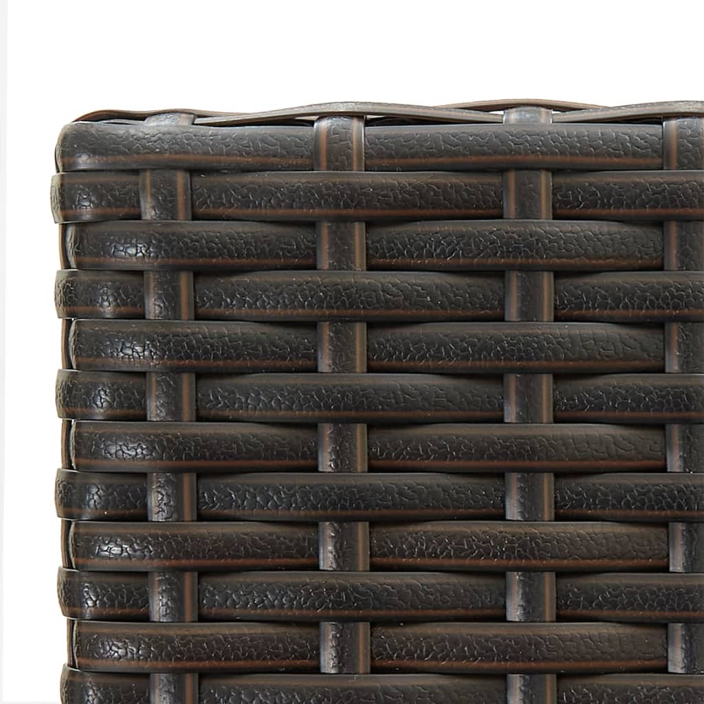 Sgabelli da Bar 2 pz in Polyrattan Marrone