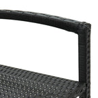 Sgabelli da Bar 2 pz in Polyrattan Nero