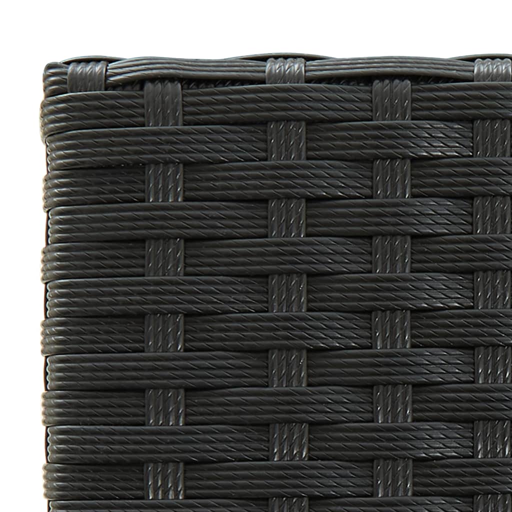 Sgabelli da Bar 2 pz in Polyrattan Nero