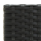 Sgabelli da Bar 2 pz in Polyrattan Nero