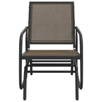 Sedia a Dondolo Giardino Marrone 61x76x87cm Textilene e Acciaio
