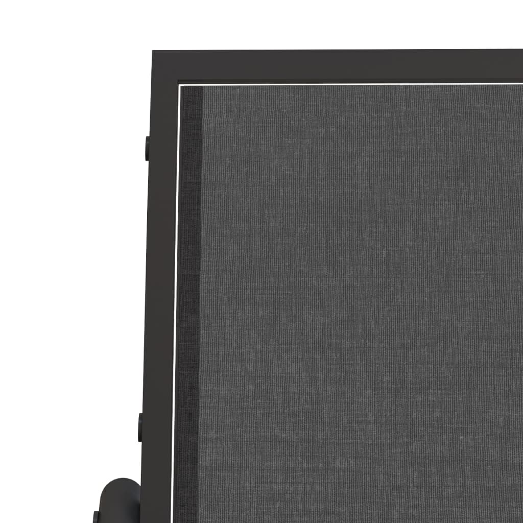 Sedie a Dondolo Giardino 2pz Nere 61x76x87 Textilene e Acciaio