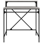 Scrivania Grigio Sonoma 80x50x90 cm Legno Multistrato e Ferro
