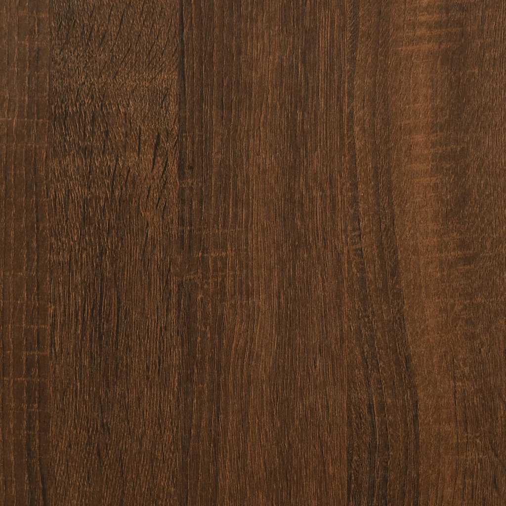 Scrivania Rovere Marrone 100x50x75 cm Legno Multistrato e Ferro
