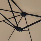 Ombrellone a Doppia Testa Tortora 449x265 cm