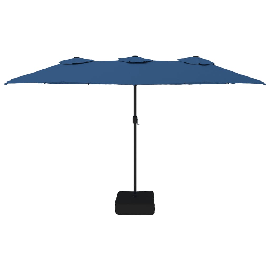 Ombrellone a Doppia Testa Azzurro 449x265 cm