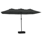 Ombrellone a Doppia Testa con LED Antracite 449x265 cm