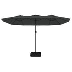 Ombrellone a Doppia Testa con LED Antracite 449x265 cm