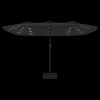 Ombrellone a Doppia Testa con LED Antracite 449x265 cm