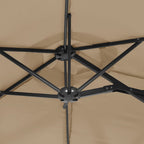 Ombrellone a Doppia Testa Tortora 316x145 cm