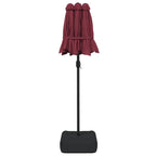 Ombrellone da Giardino a Doppia Testa Rosso Bordeaux 316x145 cm