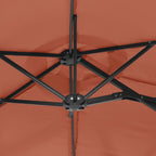 Ombrellone a Doppia Testa Terracotta 316x145 cm