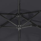 Ombrellone a Doppia Testa Nero 316x145 cm