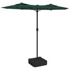 Ombrellone a Doppia Testa con LED Verde 316x145 cm